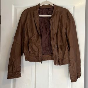 Apt 9 Brown Faux Leather Jacket
